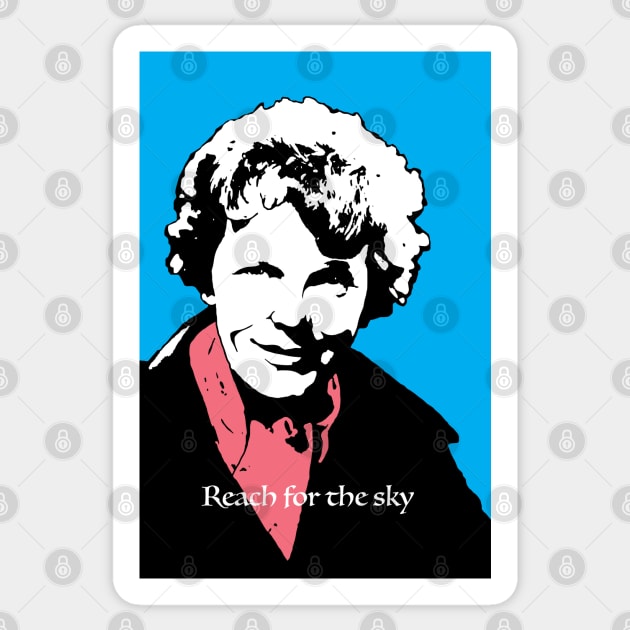 Amelia Earhart Reach for the Sky Sticker by candhdesigns